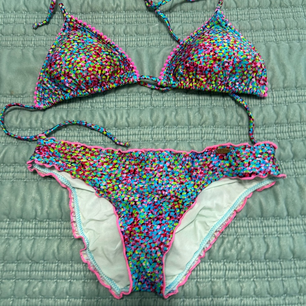 Colorful Multicolor Luli Fama Bikini Set
